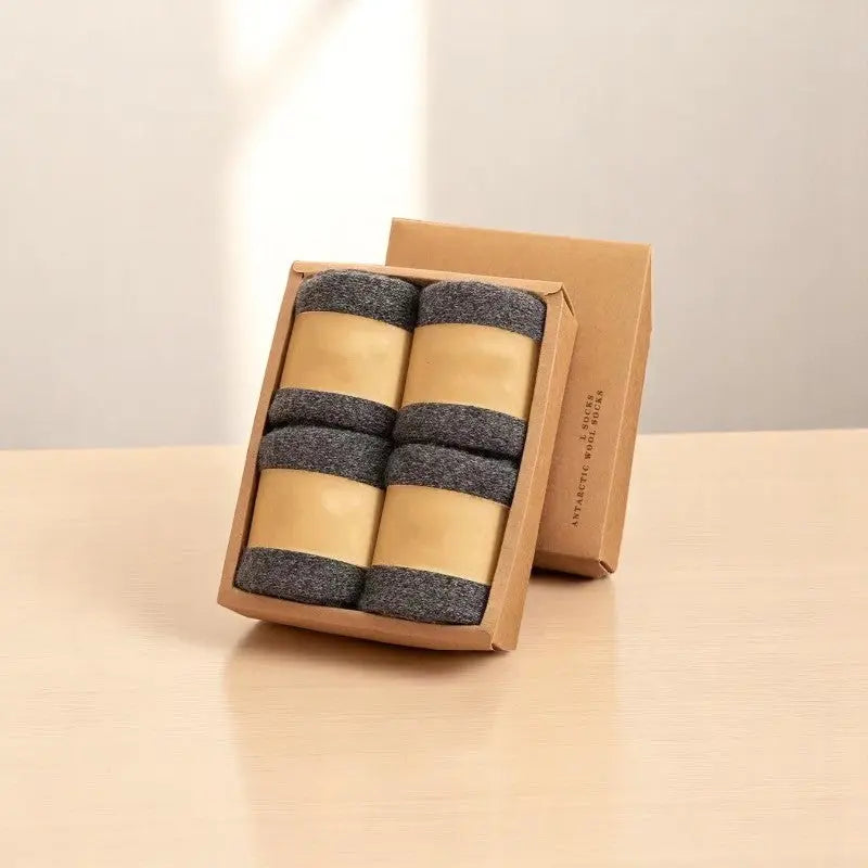 Pack de chaussettes anthracite pour homme, modèle polaire chaud.