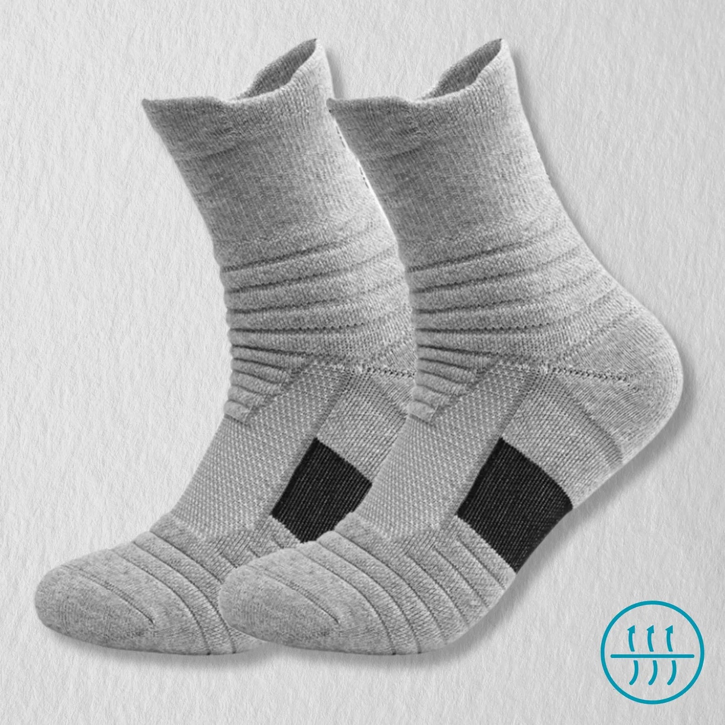 Chaussette antitranspirante pour homme, coloris gris.