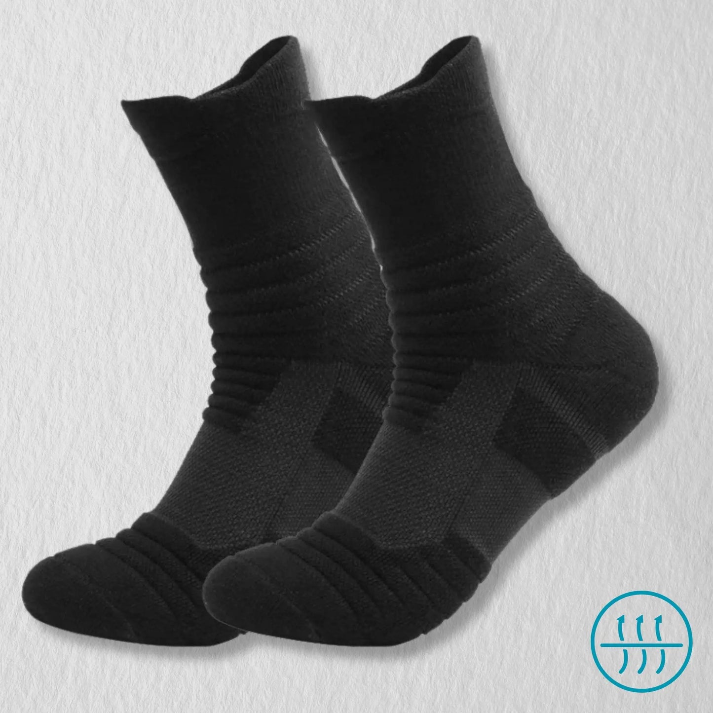 Chaussette antitranspirante pour homme, coloris noir.