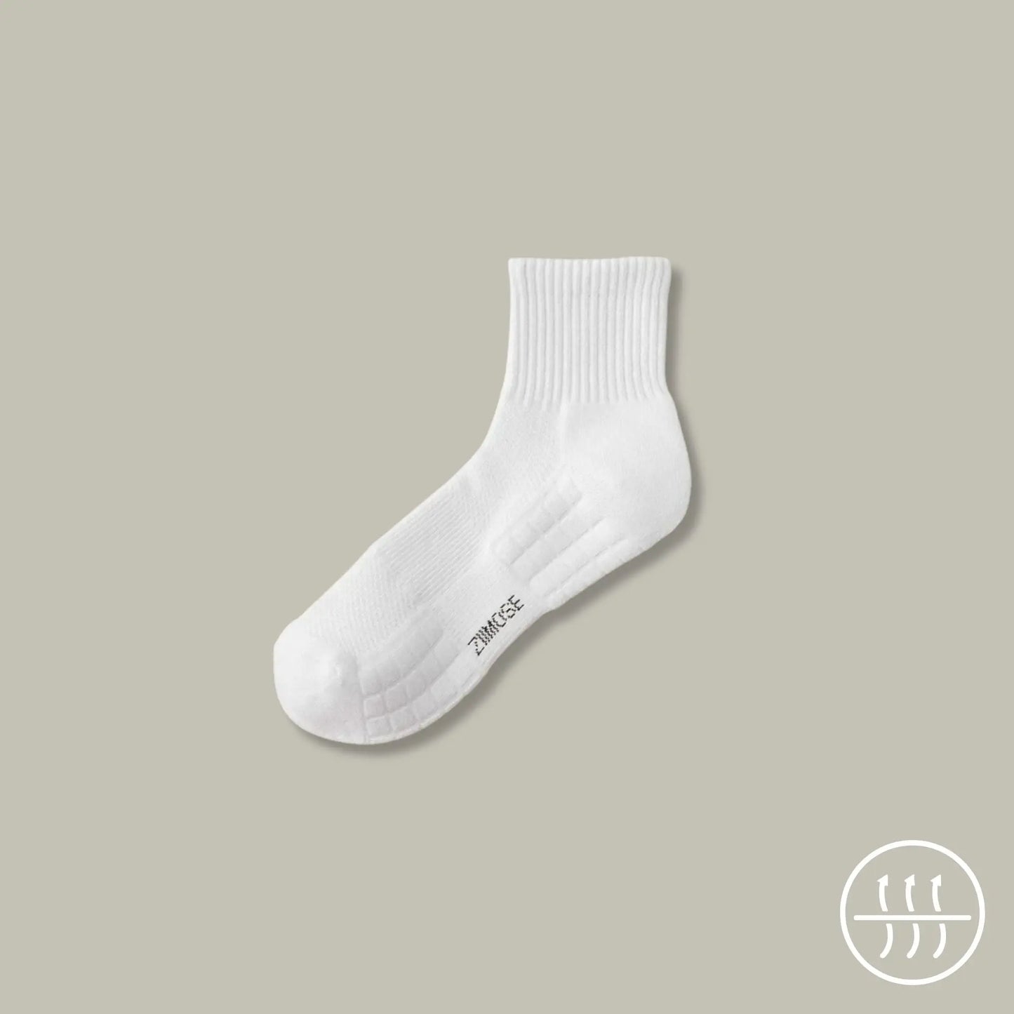 Chaussette antitranspirante mi-mollet pour homme, coloris blanc.