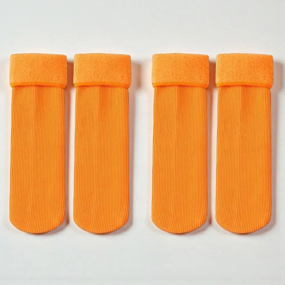Chaussette sans couture enfant orange, maille confortable et sans frottement.