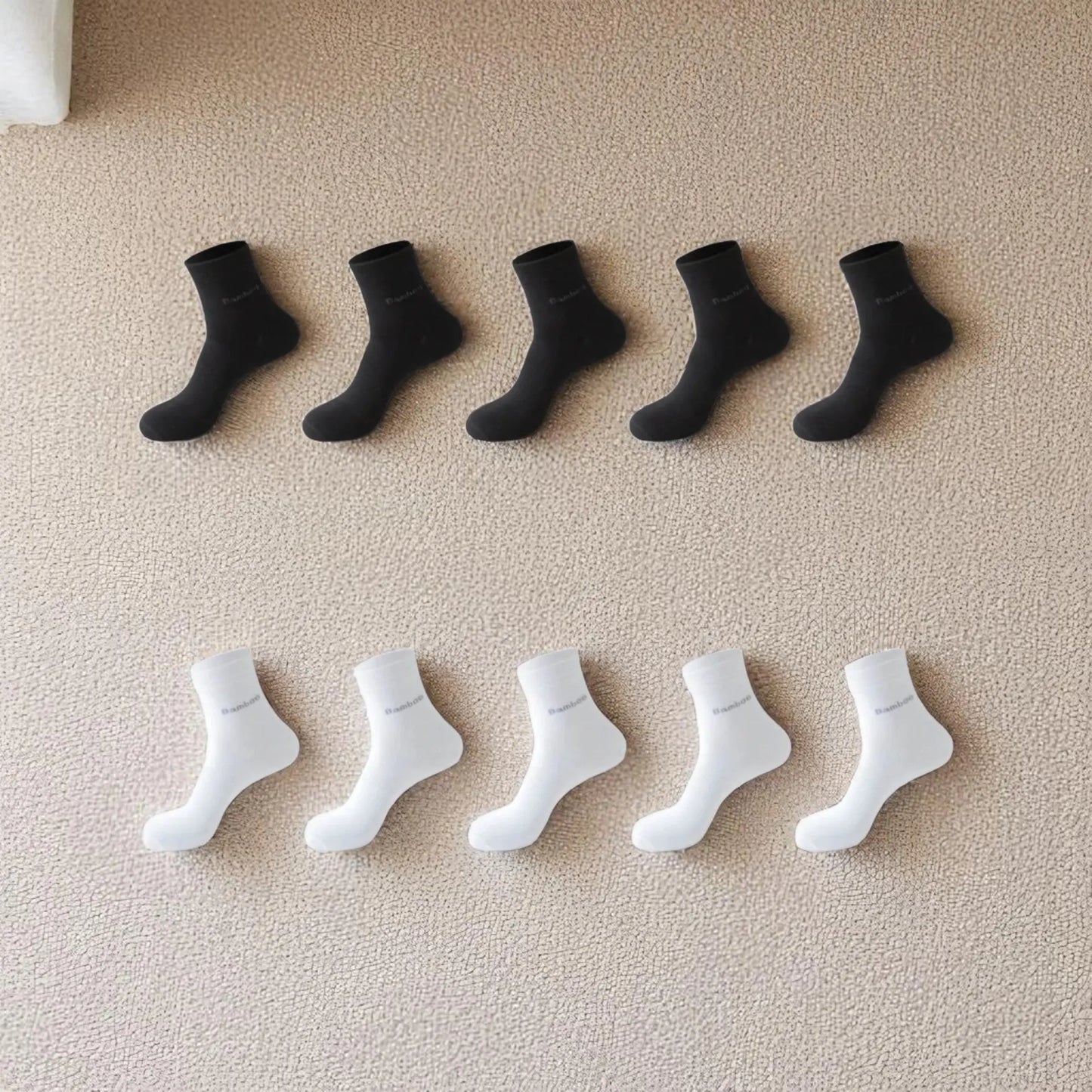 Chaussettes bambou homme combinaison noir et blanc élégance et confort.