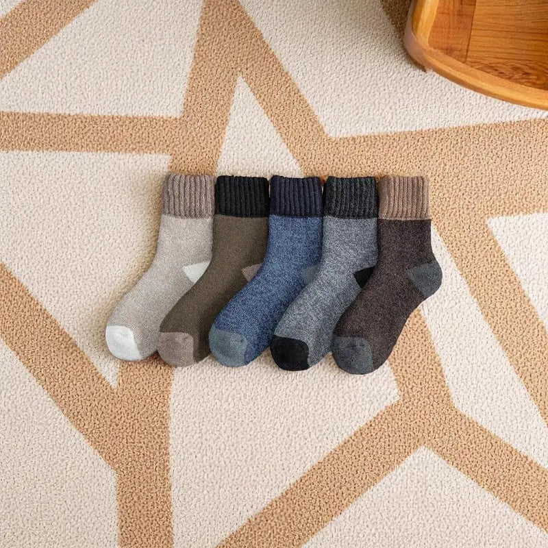 Chaussettes d’hiver en maille chaude pour homme.
