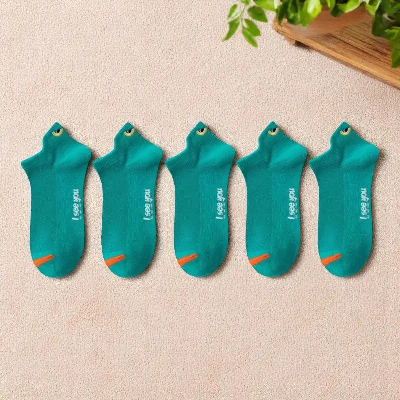 Ensemble de socquettes bleues turquoise homme broderie originale.