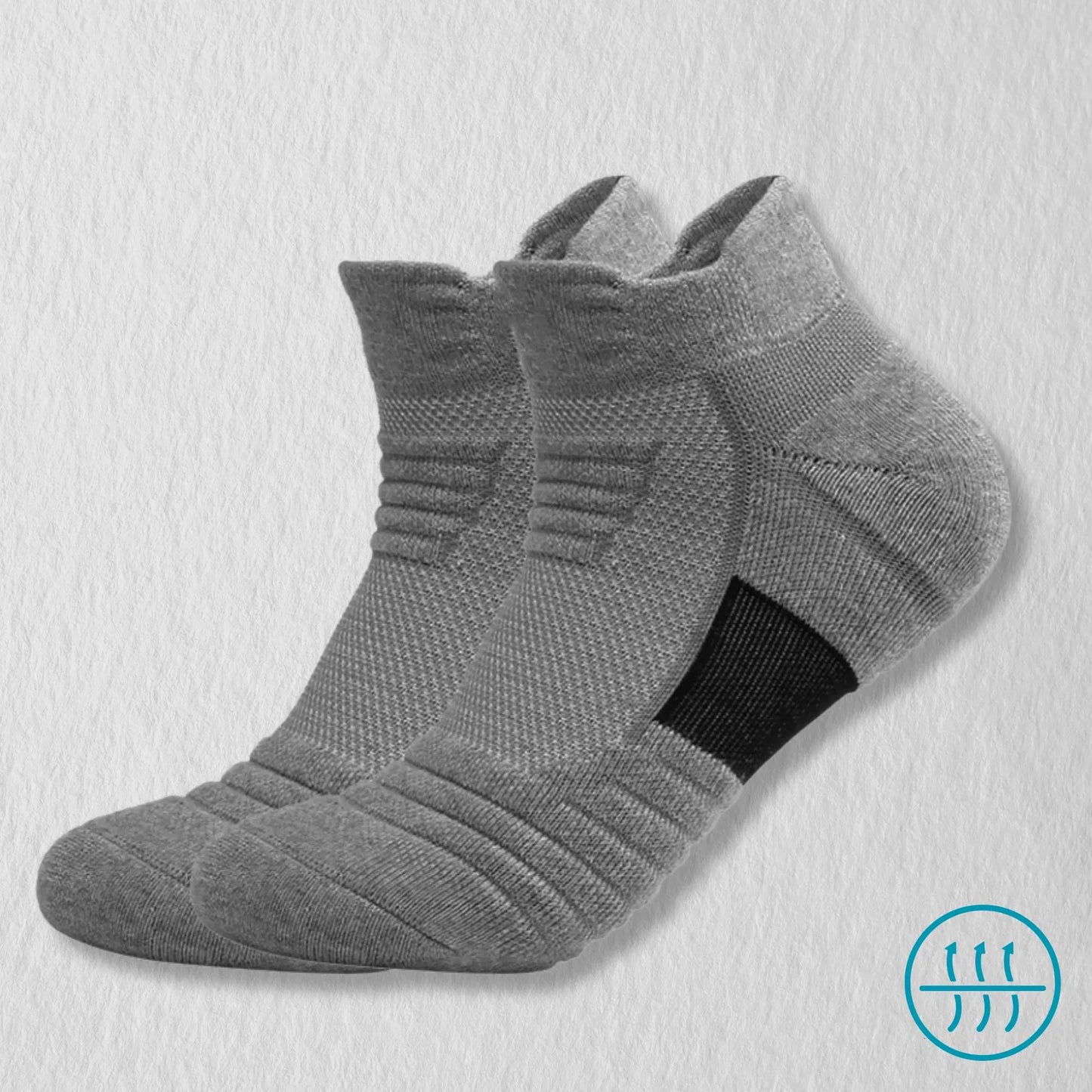 Socquette antitranspirante pour homme, coloris gris.