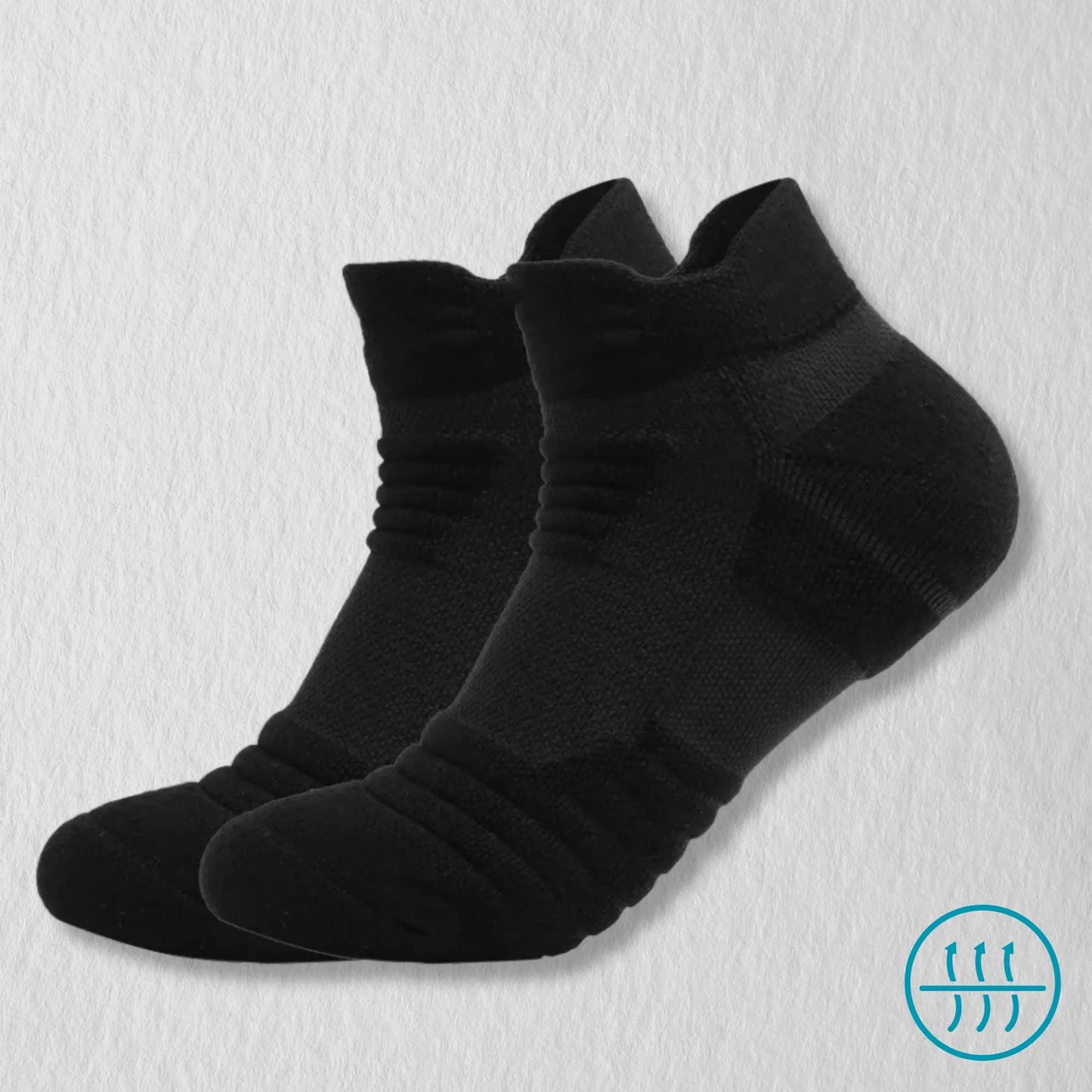 Socquette antitranspirante pour homme, coloris noir.