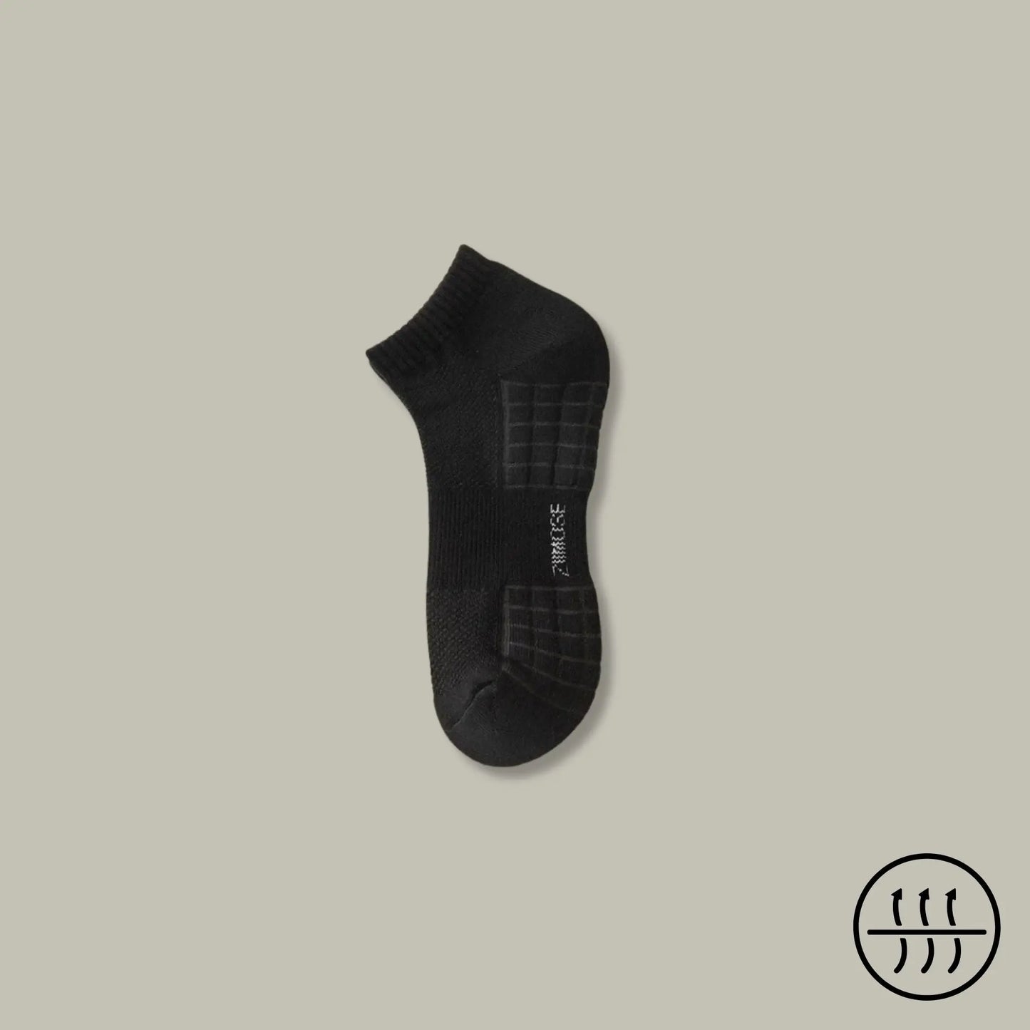 Socquette antitranspirante pour homme, coloris noir.