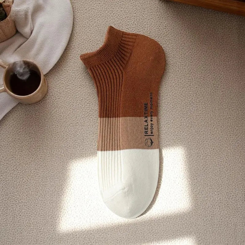 Socquettes café pour homme.