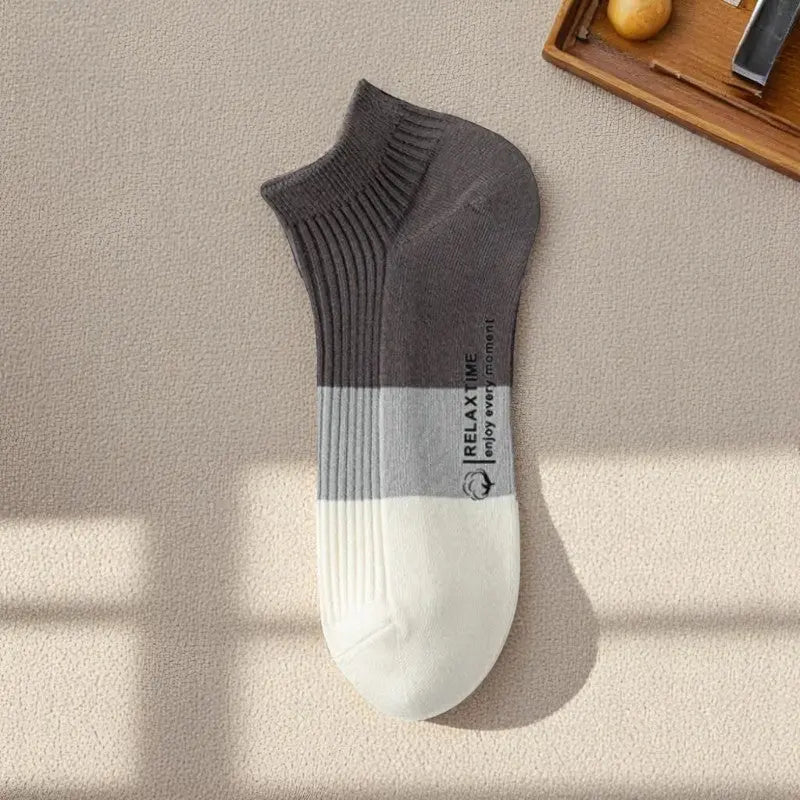 Socquettes gris et blanc homme confort.