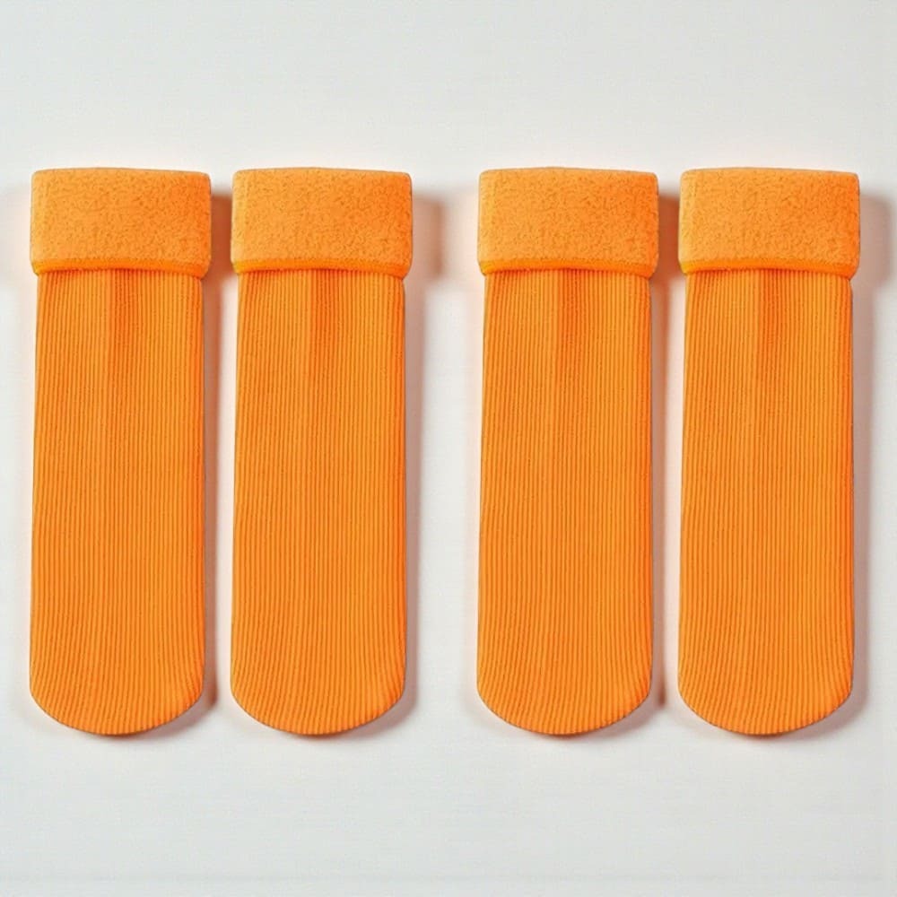 Chaussette sans couture enfant orange, maille confortable et sans frottement.