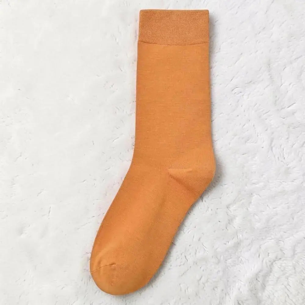 Chaussette sans couture orange originale avec maintien confortable.