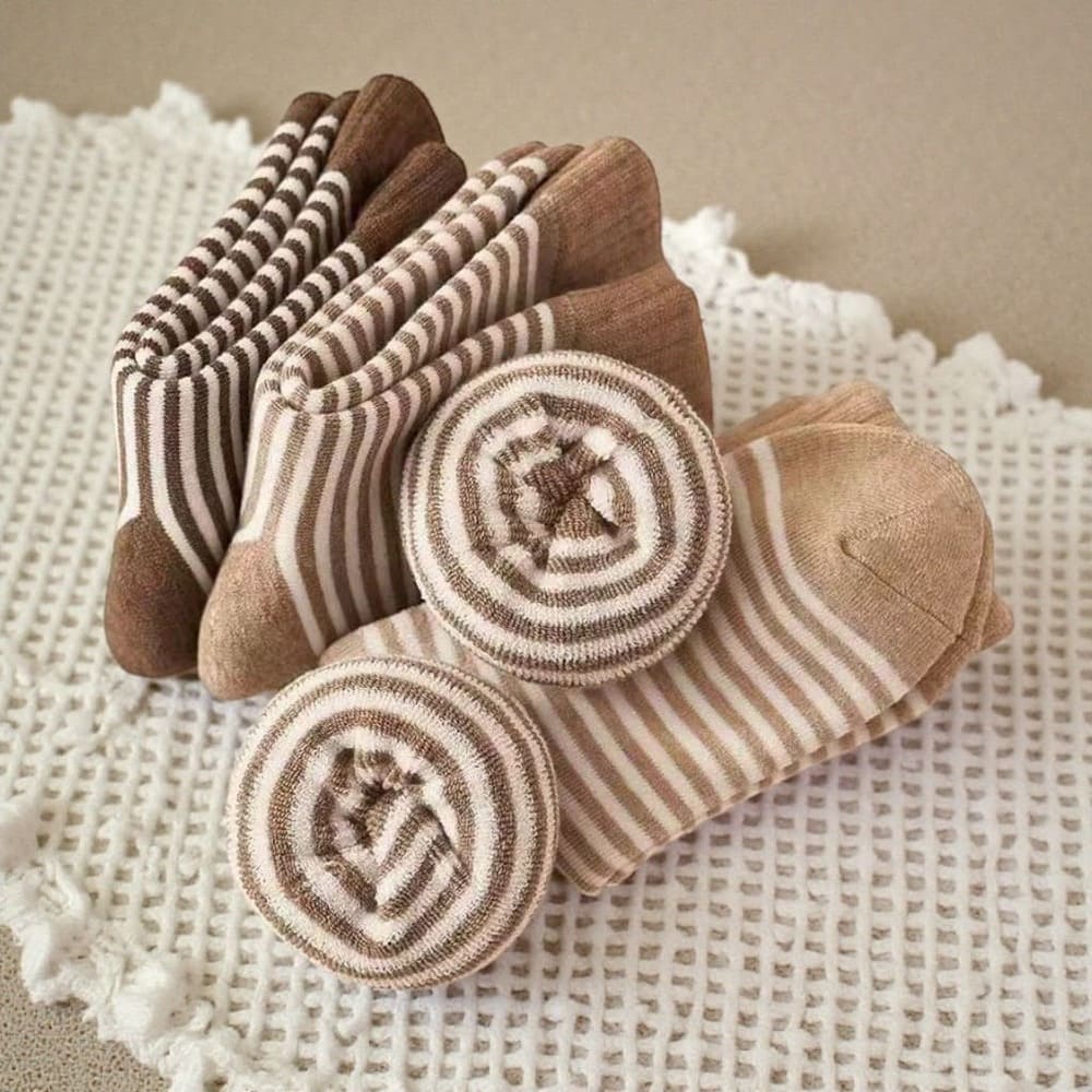 Chaussette thermique enfant en maille chaude, confort renforcé pour l’hiver et les journées froides.