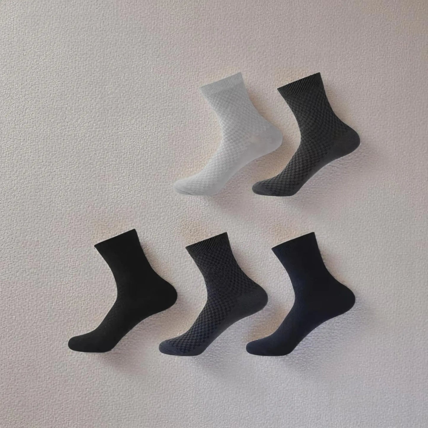 Chaussettes en bambou pour homme couleur mixte, assorties et confortables.