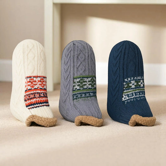 Chaussettes chaussons pour homme, parfaites pour les journées froides à la maison.