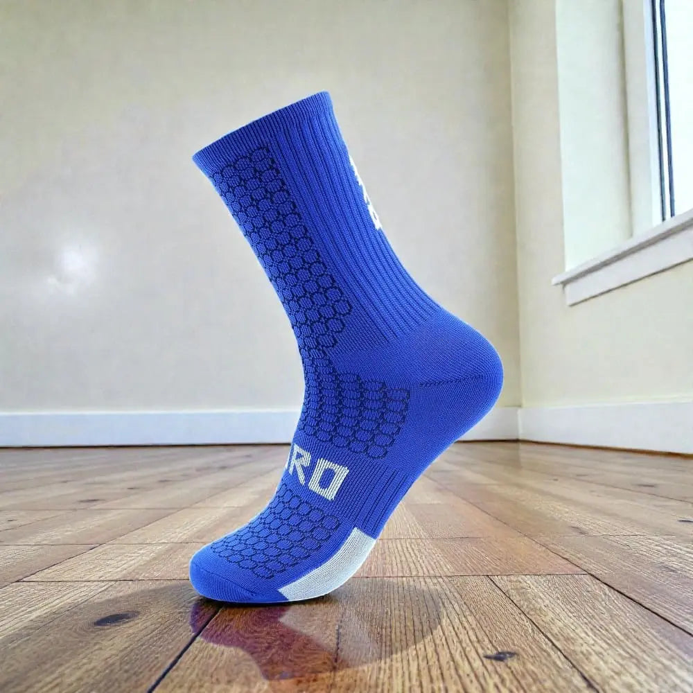 Chaussettes cyclisme bleu performance confort et évacuation de la transpiration.