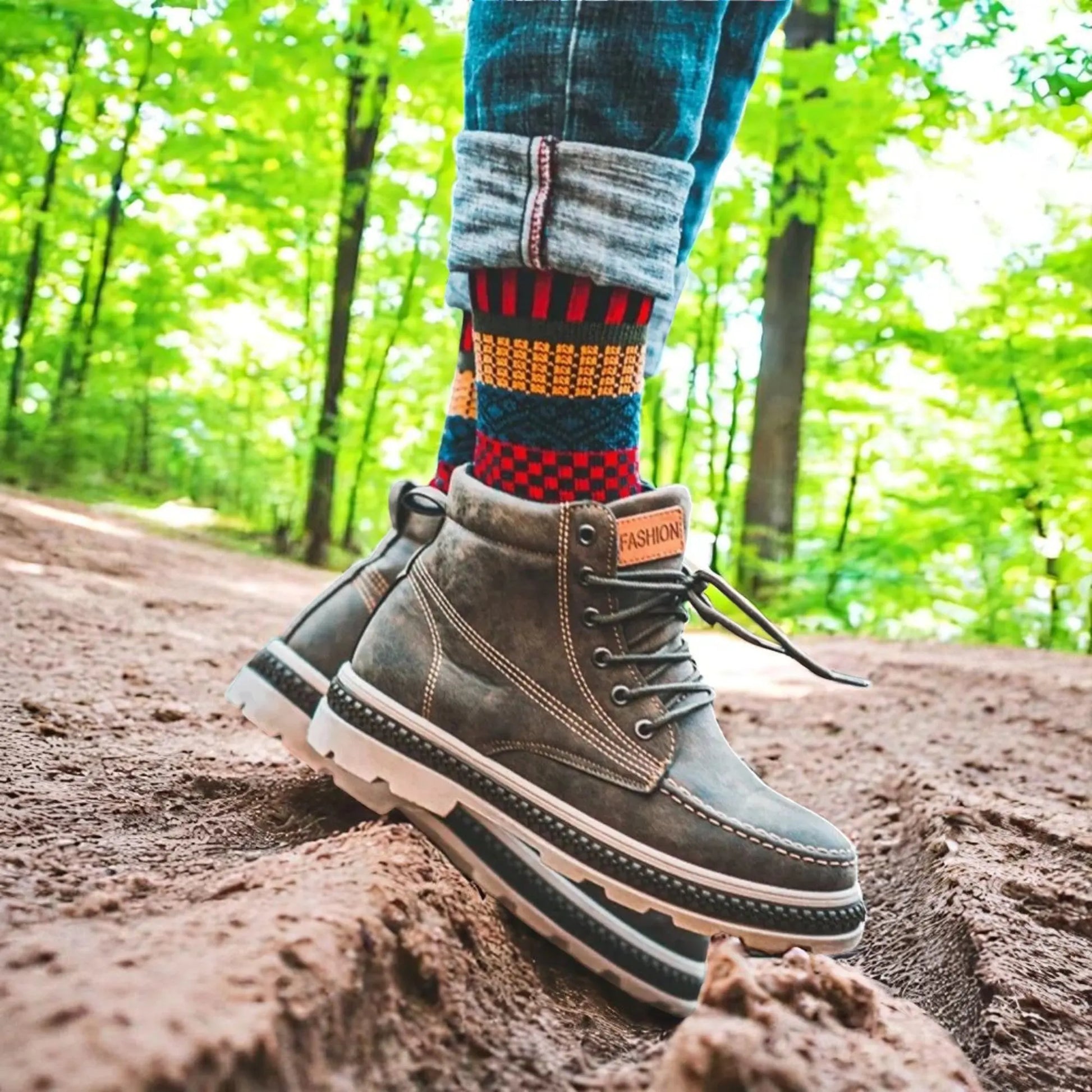 Chaussettes d’extérieur en laine pour homme – confort, chaleur et style nature.
