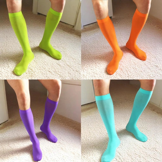Lot chaussettes sans couture homme couleurs pop tendance.