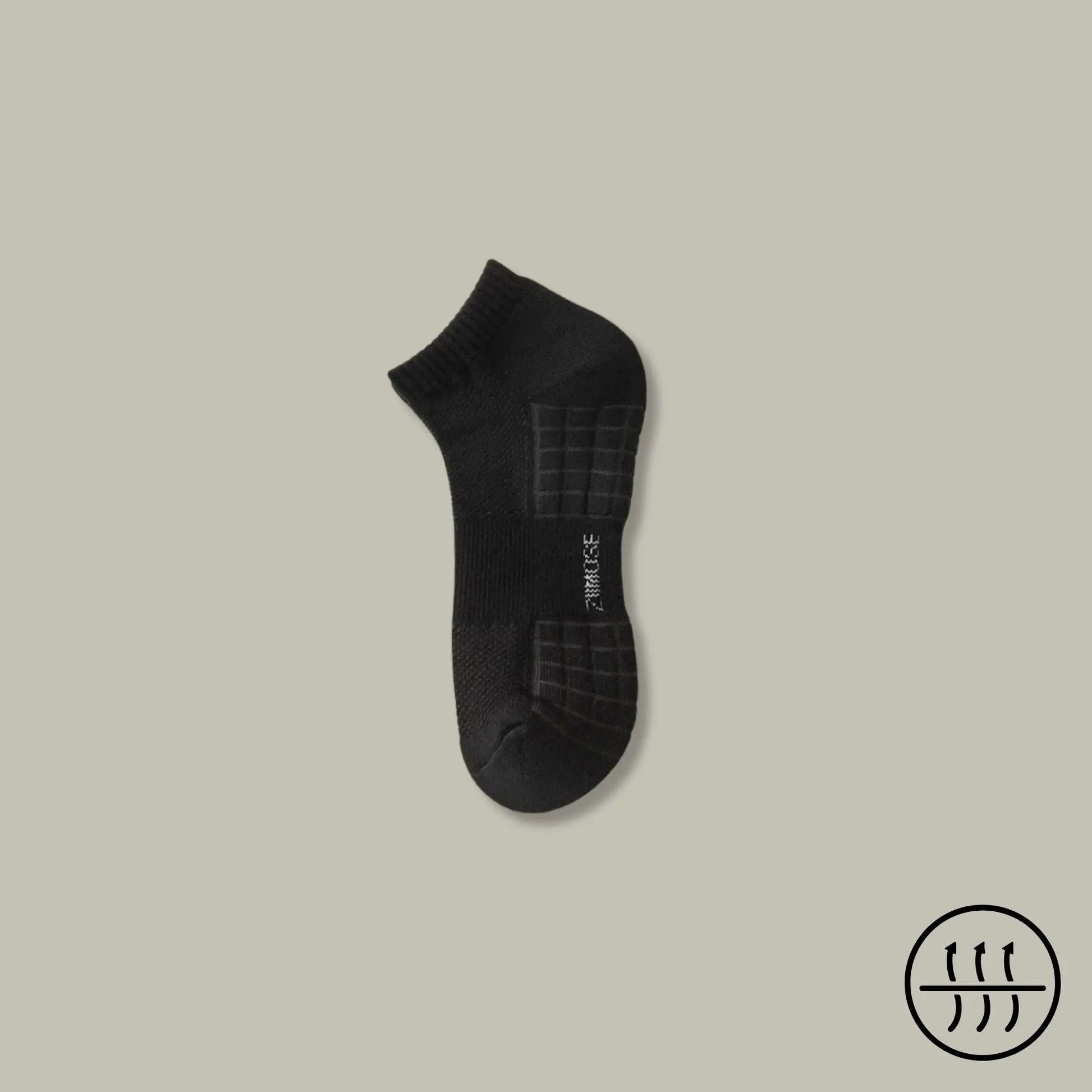 Socquette antitranspirante pour homme, coloris noir.
