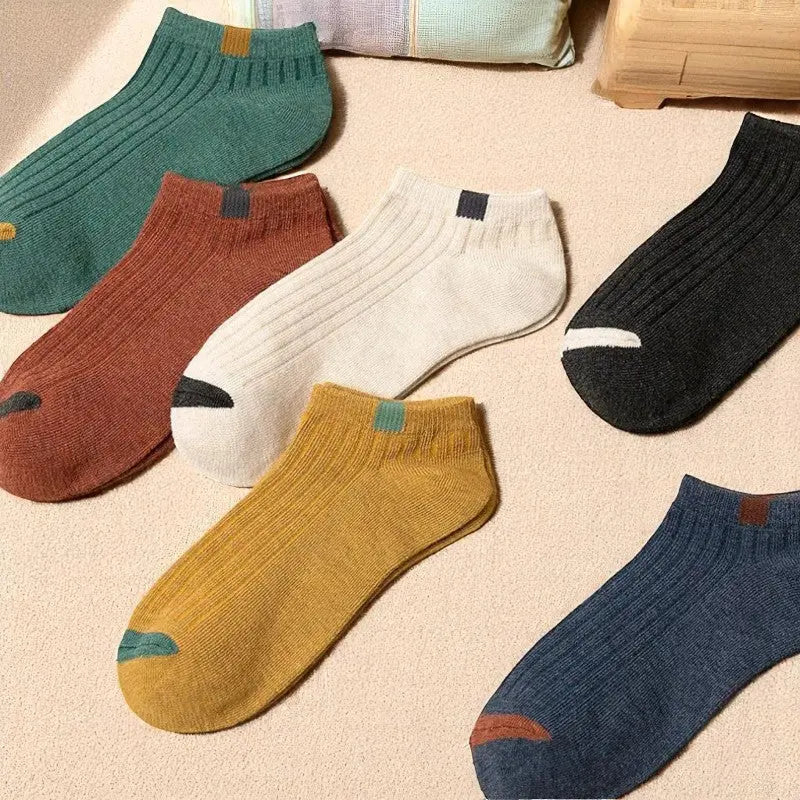 Socquettes homme style décontracté couleurs mixtes.
