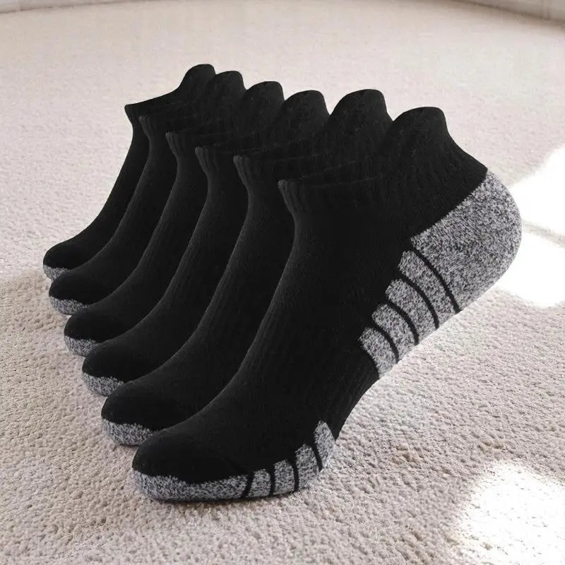 Lot socquettes sport renforcées pour homme noir.